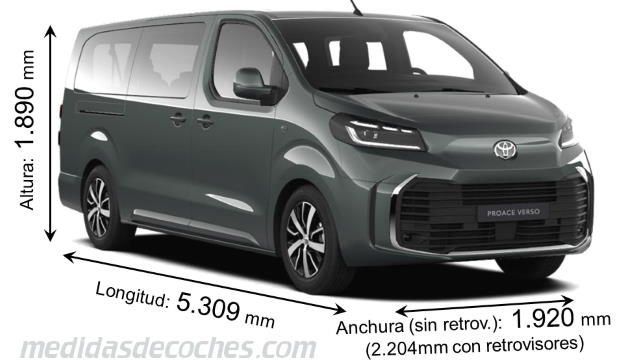 Toyota Proace Verso Larga tamaño