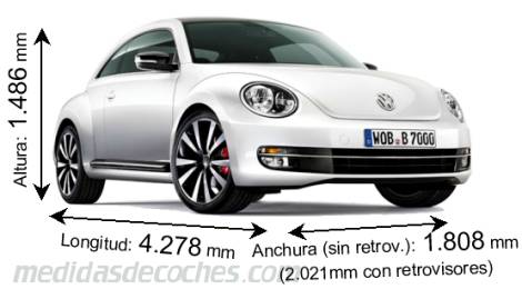 Medidas Volkswagen Beetle 2012
