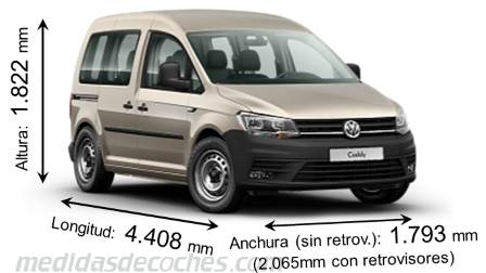 Medidas Volkswagen Caddy 2015