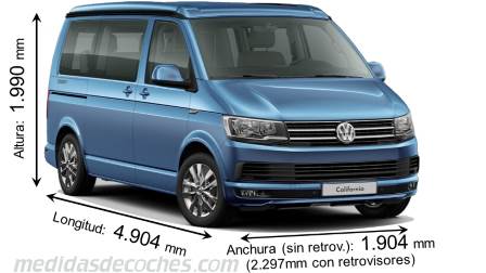Medidas Volkswagen California 2015