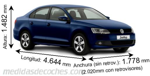 Medidas Volkswagen Jetta 2011