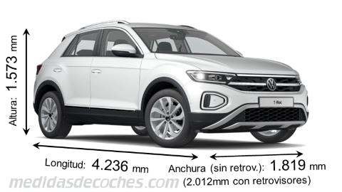 Medidas Volkswagen T-Roc, maletero, dimensiones y similares