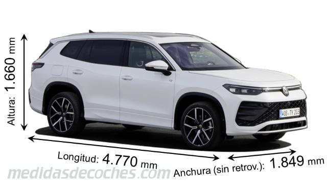 Volkswagen Tayron tamaño