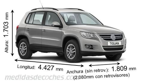 Medidas Volkswagen Tiguan 2008