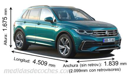 Medidas Volkswagen Tiguan 2021