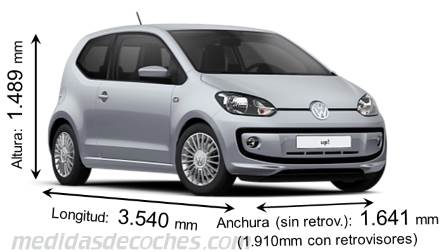 Medidas Volkswagen up! 2012