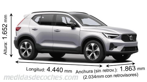 Volvo XC40 cotas en mm