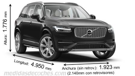 Tamaño del Volvo XC90 2015