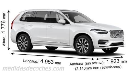 Volvo XC90 cotas en mm